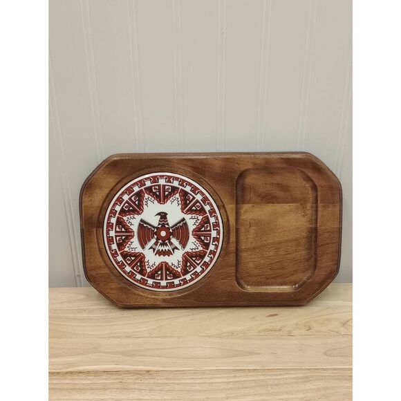 Vintage cheese board , unique design , Aztec ,southwest - Picture 1 of 7